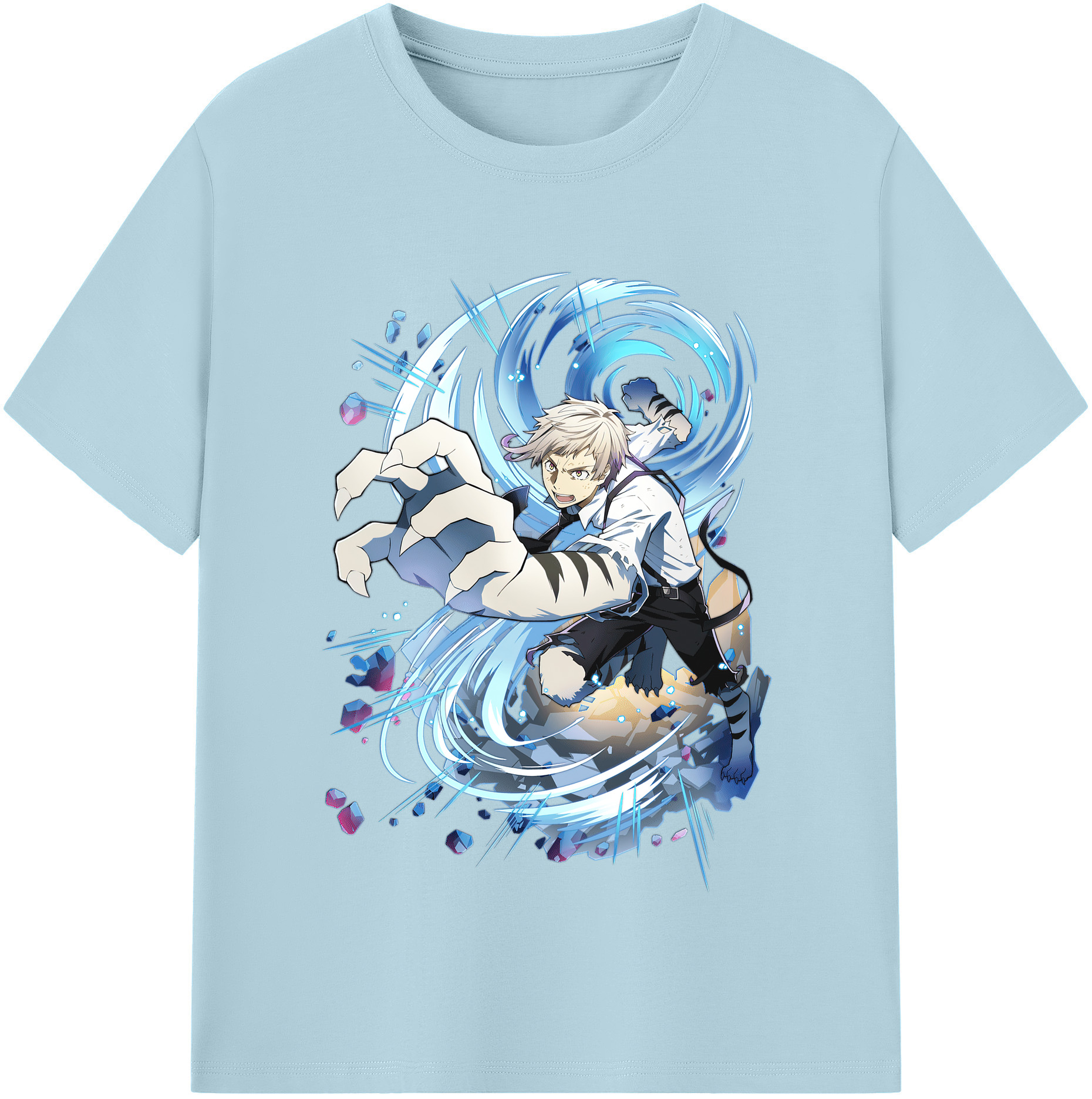 （画像用） 文豪ストレイドッグス Bungo Stray Dogs 綿100％半袖Tシャツ（フロントプリント）